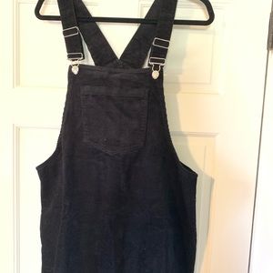 Corduroy overall dress.